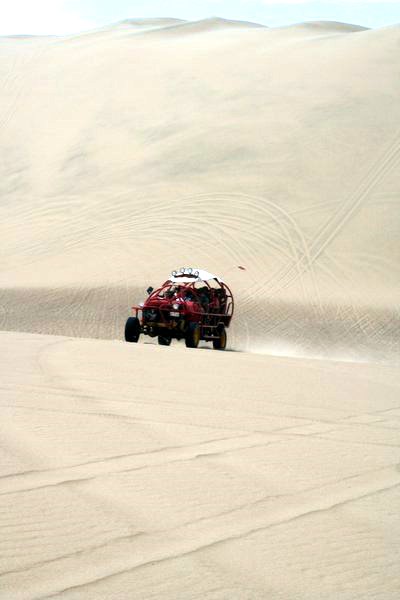 Going very fast down a dune