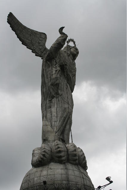A larger than life Virgen De Quito